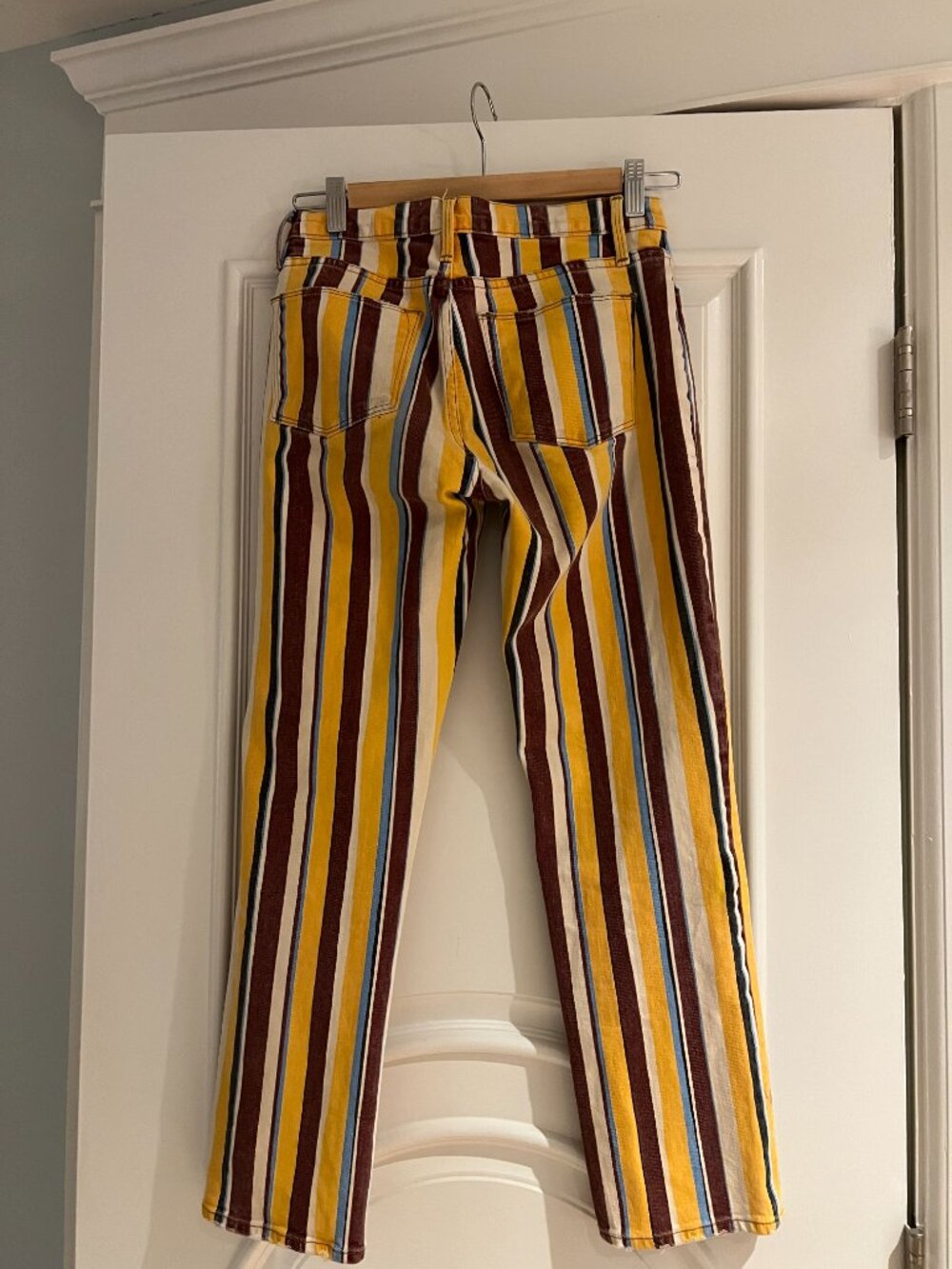 Frame Le High Straight Painterly Stripe Jeans - Picture 3 of 6